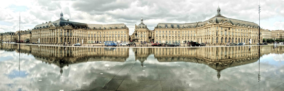 Pale stone residential buildings in Bordeaux